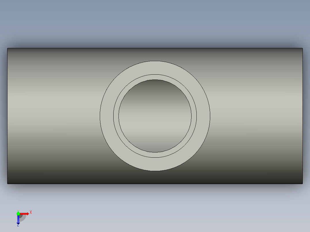 船舶管路系统SeaCor_Molded_ReducingTee_SxSxS_37J101131_1in x 0.75in俯视图