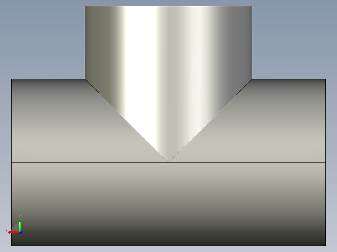 船舶管路系统SeaCor_Tee_SxSxS_37J101025_2.5in后视图