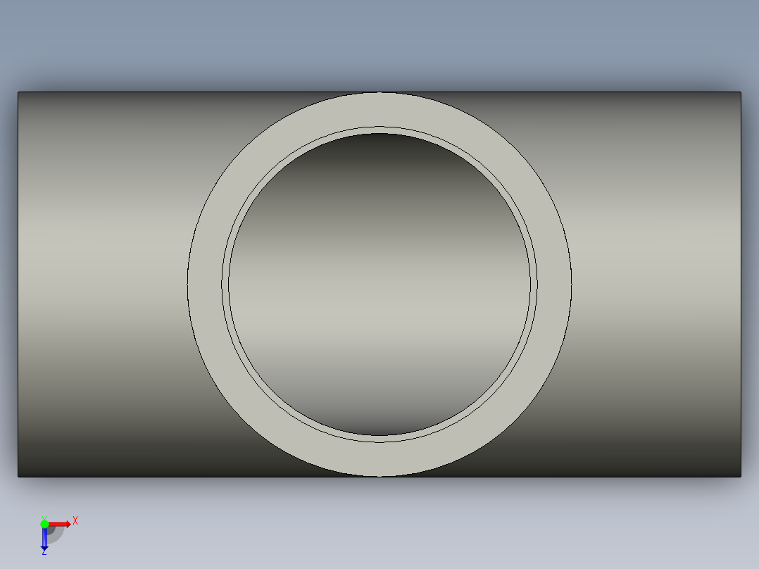 船舶管路系统SeaCor_Tee_SxSxS_37J101025_2.5in俯视图