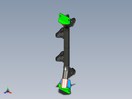 小型车发动机支承梁--元宝梁3D模型正等轴测缩略图