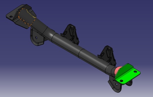 小型车发动机支承梁--元宝梁3D模型缩略图