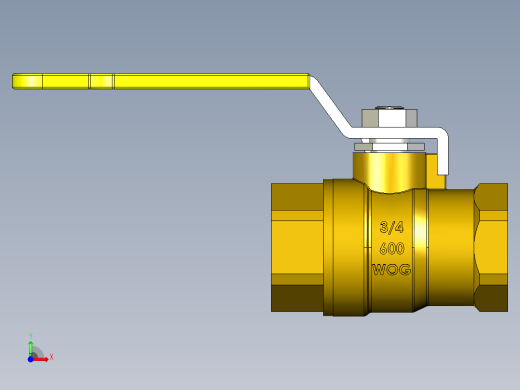 管道手动球阀-水管开关阀-手动阀门铜球阀DN20前视缩略图
