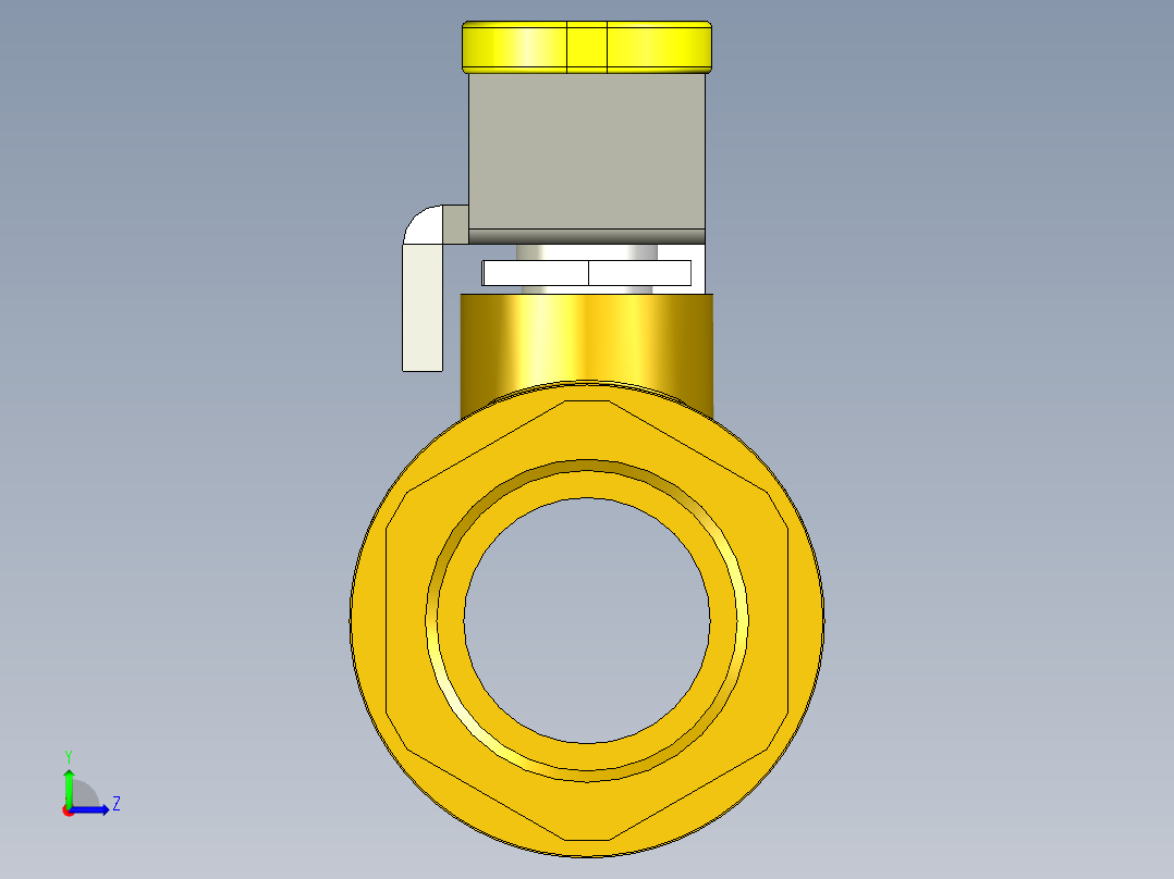 管道手动球阀-水管开关阀-手动阀门铜球阀DN20左视图