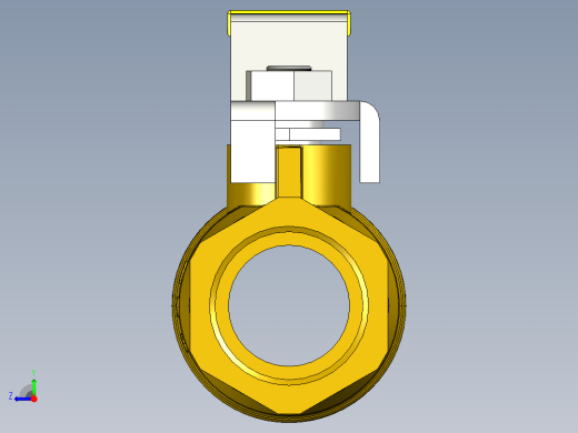 管道手动球阀-水管开关阀-手动阀门铜球阀DN20右视缩略图