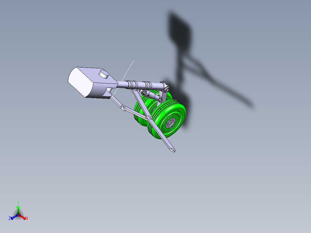飞机起落架三维模型正等轴测图