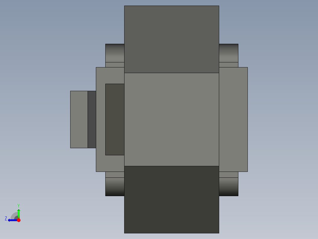 基恩士CA-D3R_5R_10R_17R_kc图纸模型右视图