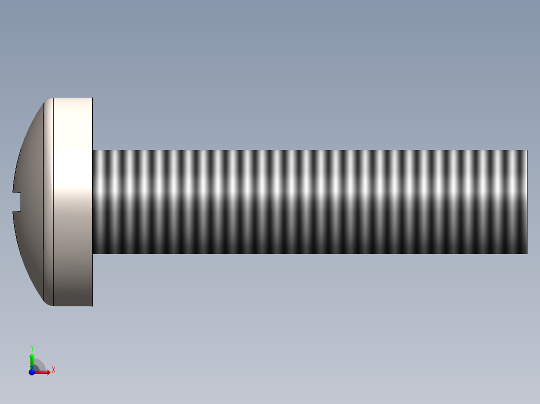 螺丝 M6 十字盘头-M6x25 Screw head.SLDPRT前视图