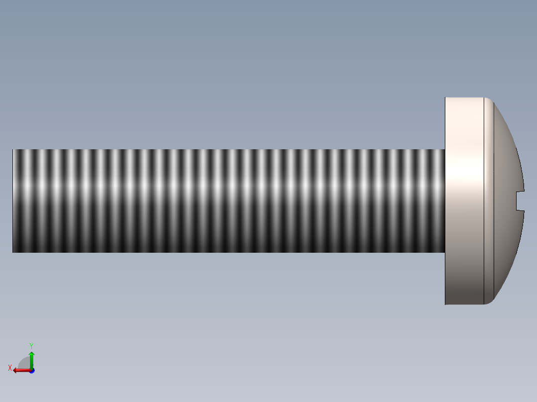 螺丝 M6 十字盘头-M6x25 Screw head.SLDPRT后视图