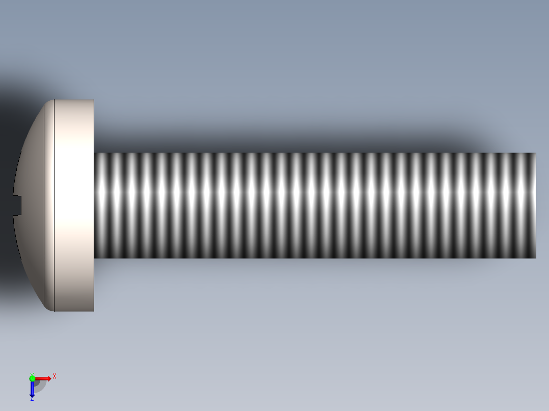 螺丝 M6 十字盘头-M6x25 Screw head.SLDPRT俯视图