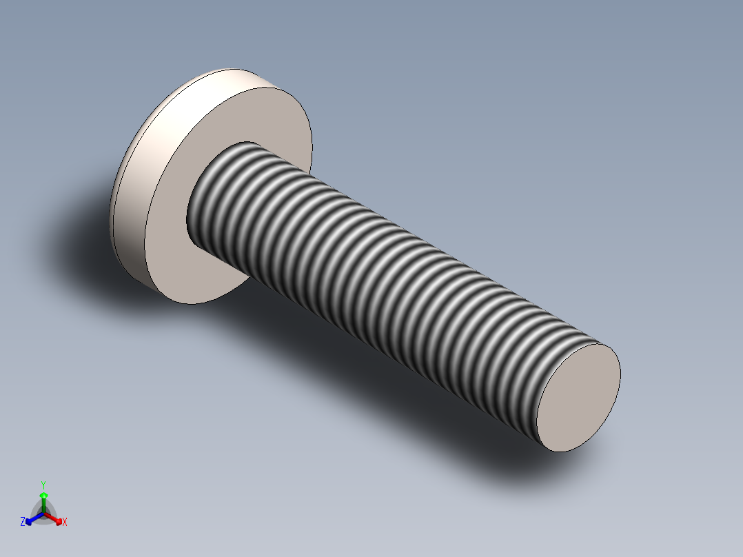 螺丝 M6 十字盘头-M6x25 Screw head.SLDPRT正等轴测图