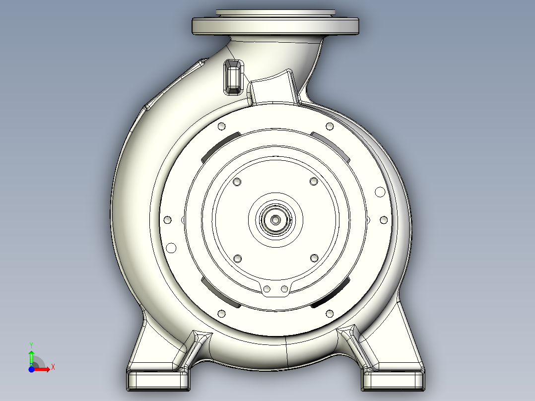 离心泵叶轮前视图
