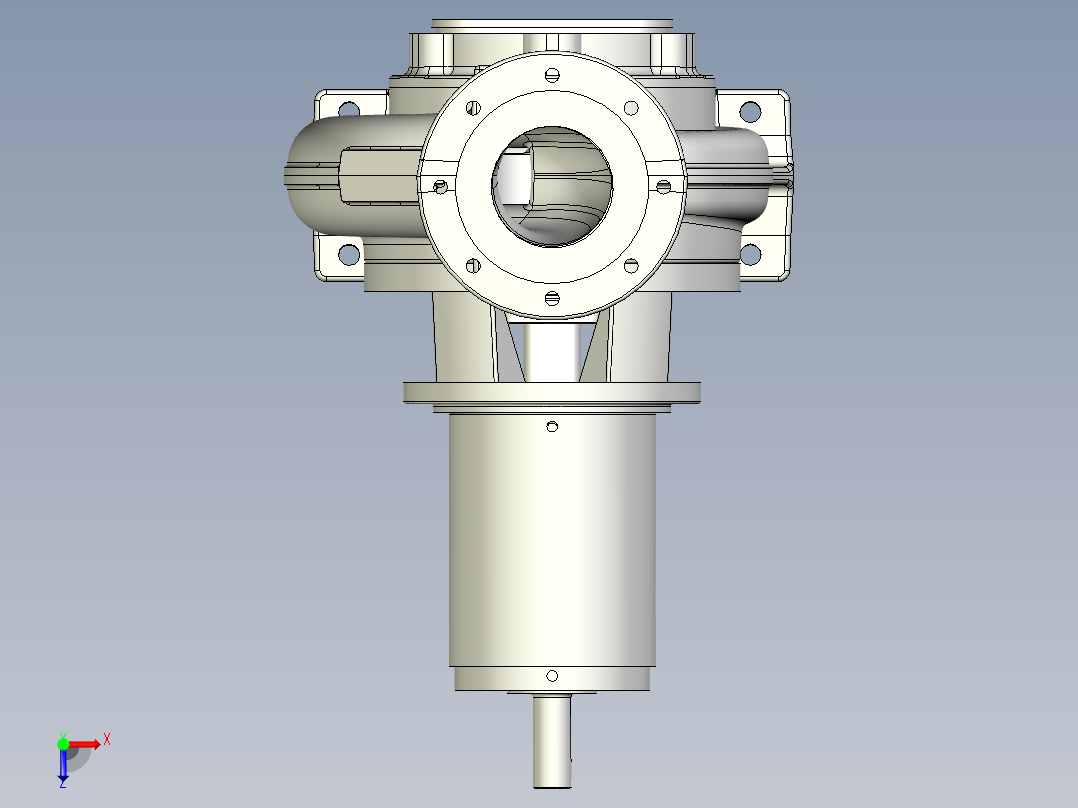 离心泵叶轮俯视图