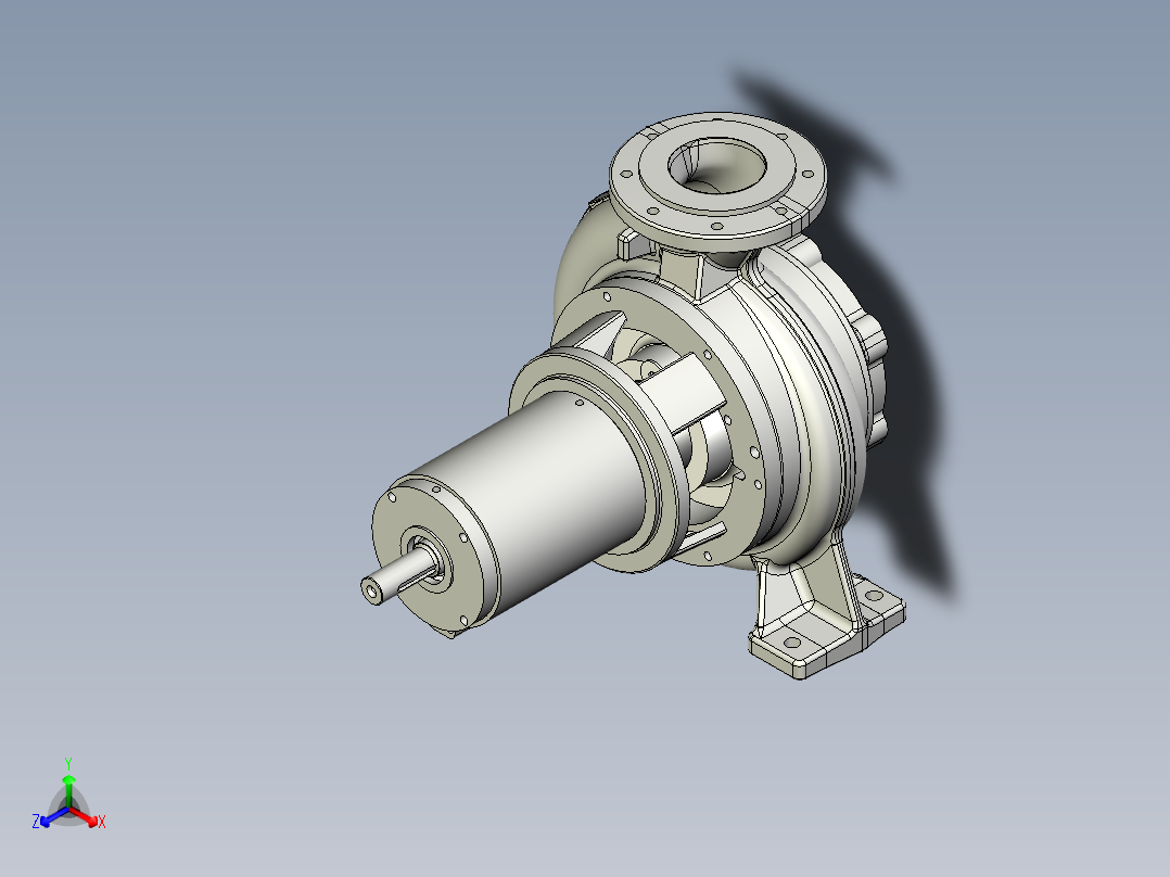 离心泵叶轮正等轴测图