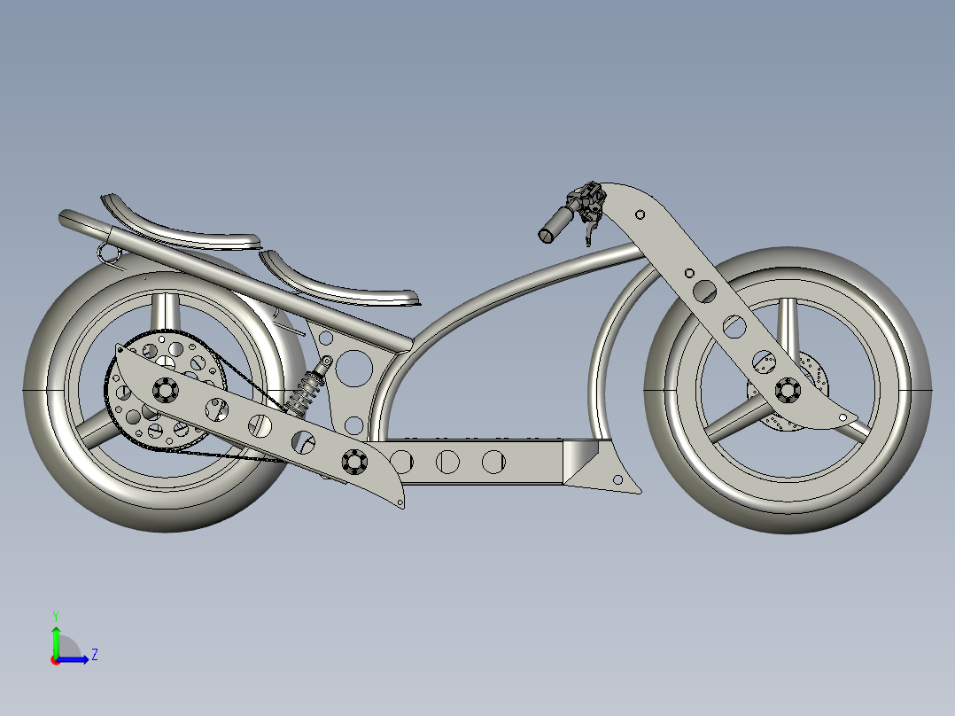 电摩托车ebike左视图