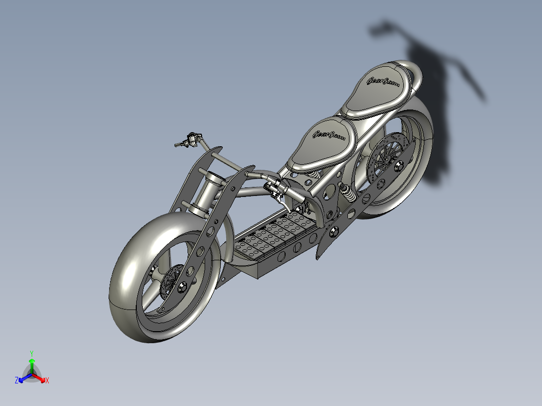 电摩托车ebike正等轴测图