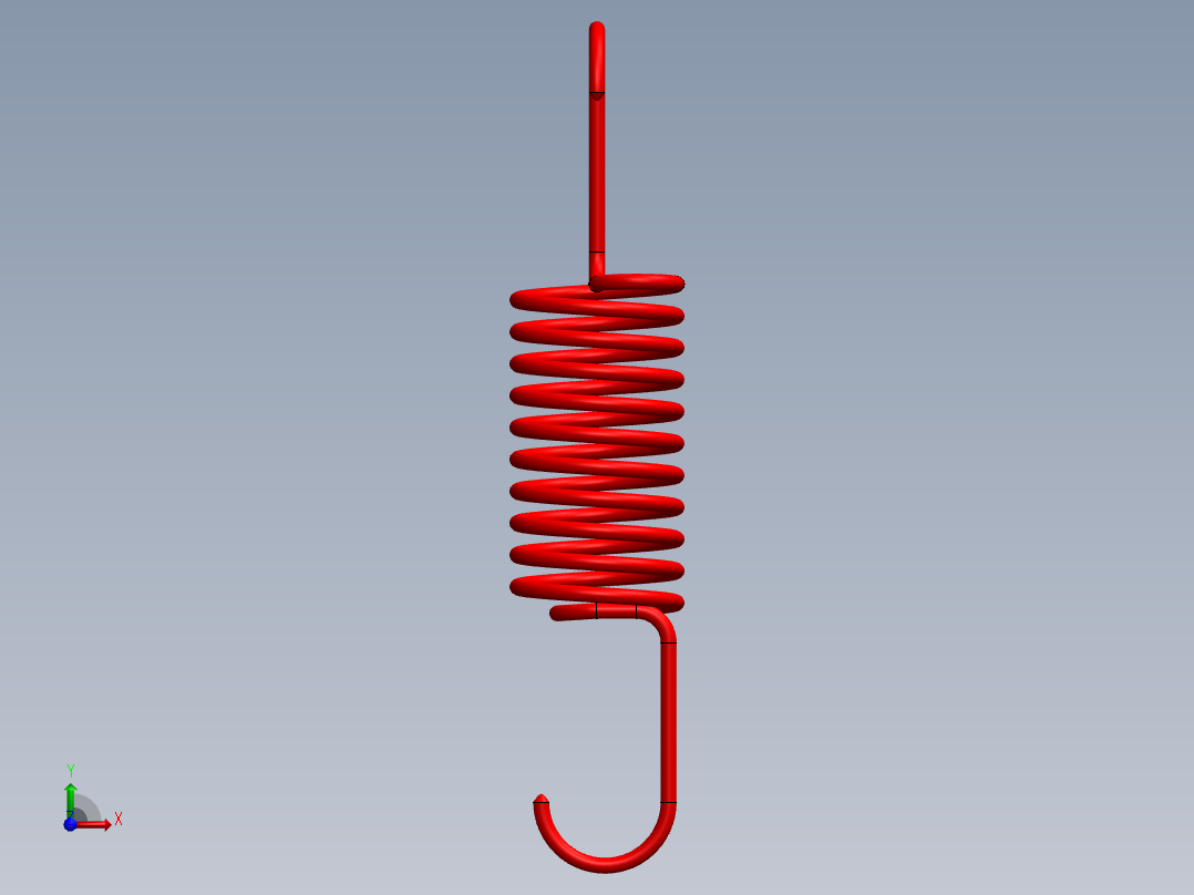 简单弹簧前视图