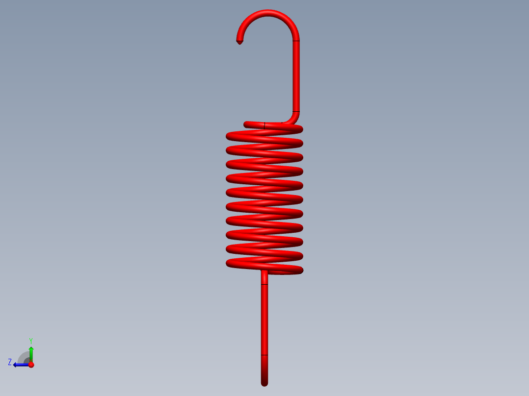 简单弹簧右视图