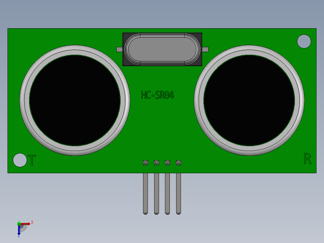 超声波传感器俯视图
