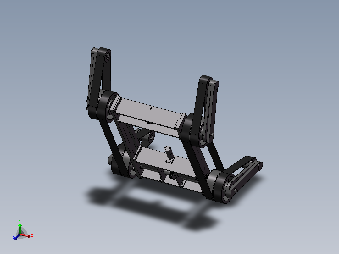 四爪履带车 3D模型