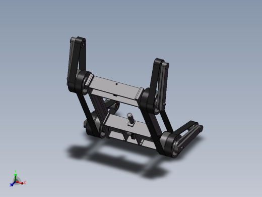 四爪履带车 3D模型