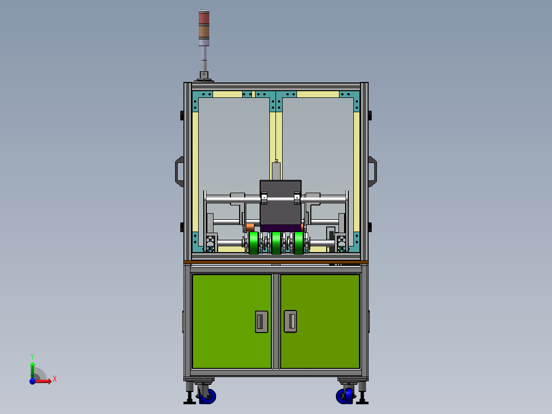 分页发卡撕膜机前视图