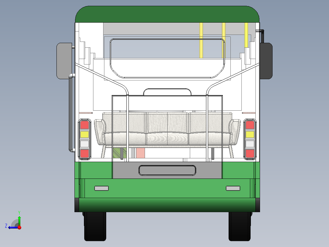 客车、公交车(25)右视图