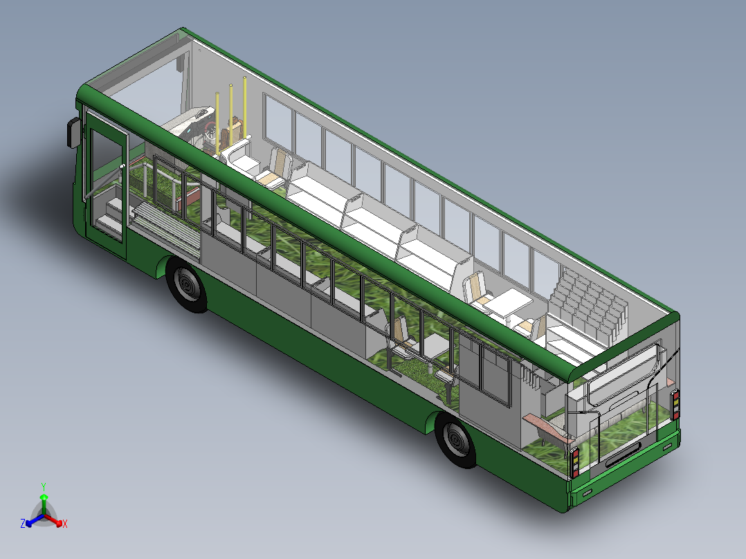 客车、公交车(25)正等轴测图