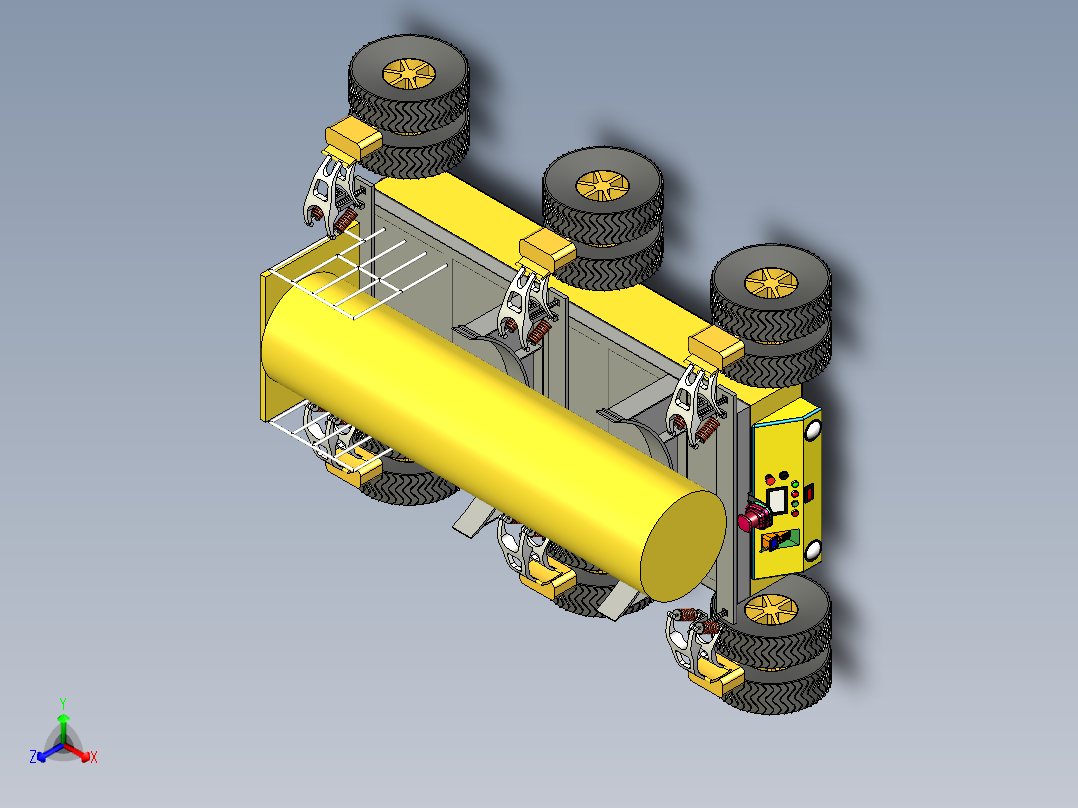 大型圆钢搬运AGV小车模型