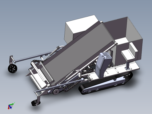 自走式叶类蔬菜收获机设计三维SolidWorks模型3D建模+CAD图+说明