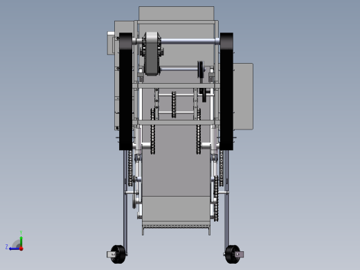 自走式叶类蔬菜收获机设计三维SolidWorks模型3D建模+CAD图+说明右视缩略图