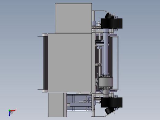 自走式叶类蔬菜收获机设计三维SolidWorks模型3D建模+CAD图+说明俯视缩略图