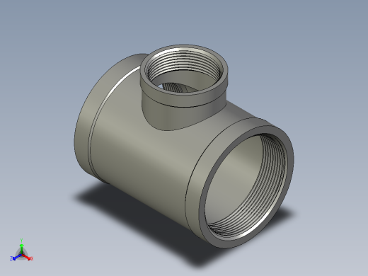 螺纹管三通-异径 DN65-DN40
