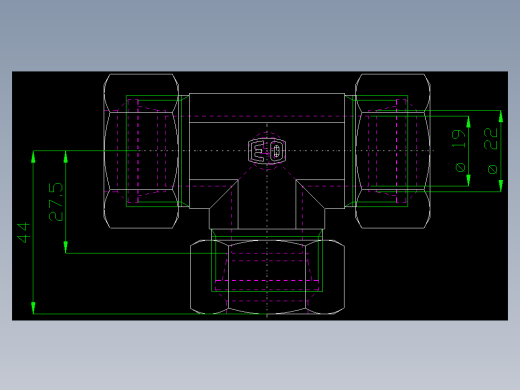 PARKER管接头EO Union tee T22L71_front