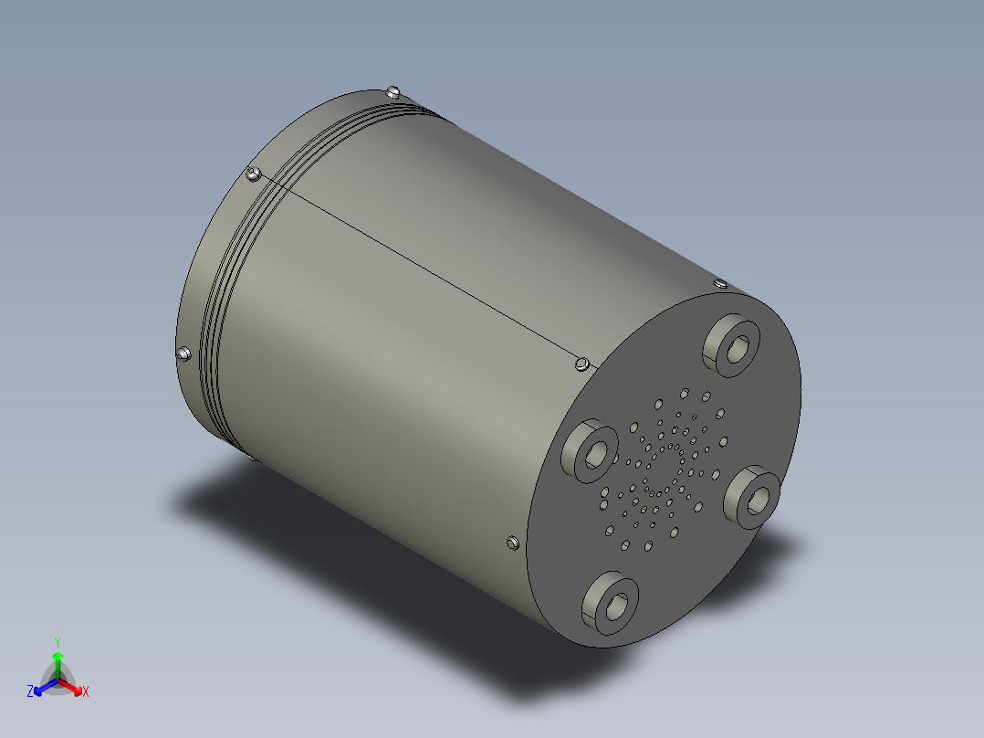 温室循环风机正等轴测图