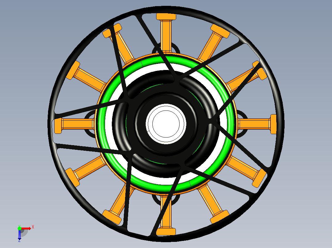 轴飞 AZ2807 电机俯视图