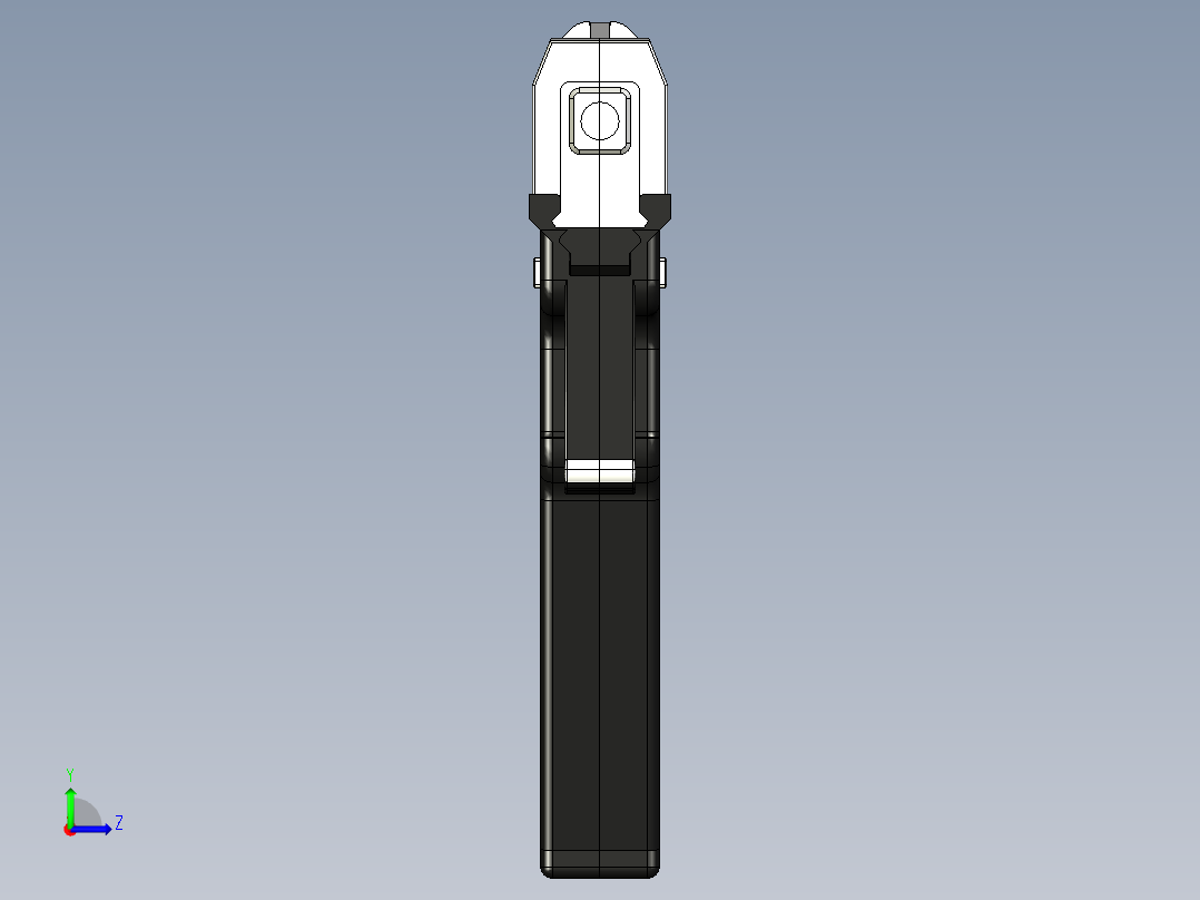 手枪左轮冲锋枪老式狙击步枪设计3D图纸K3 Pistol f3d stp左视图