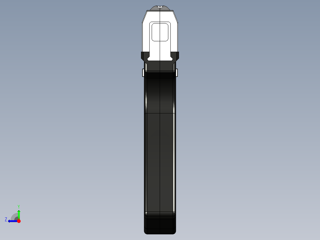 手枪左轮冲锋枪老式狙击步枪设计3D图纸K3 Pistol f3d stp右视图