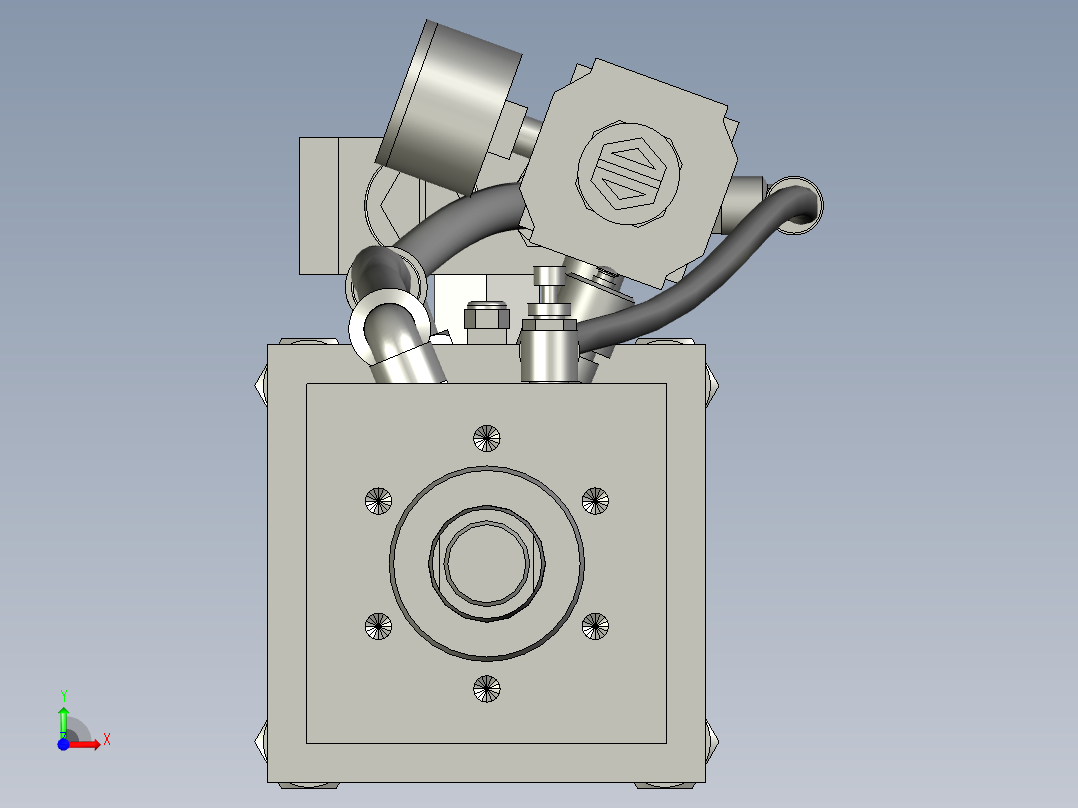 SMART标准气液增力缸BS04-100-20前视图