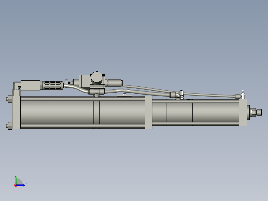 SMART标准气液增力缸BS04-100-20左视图