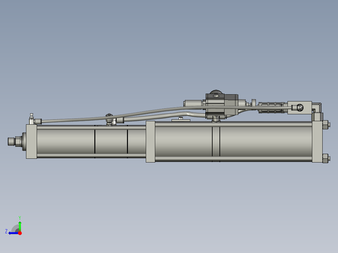 SMART标准气液增力缸BS04-100-20右视图
