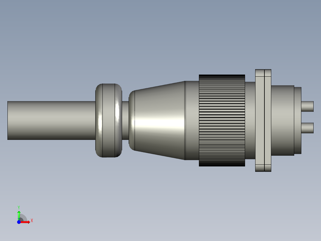WS20J3QZ3针公母头一套额定电流25A前视图