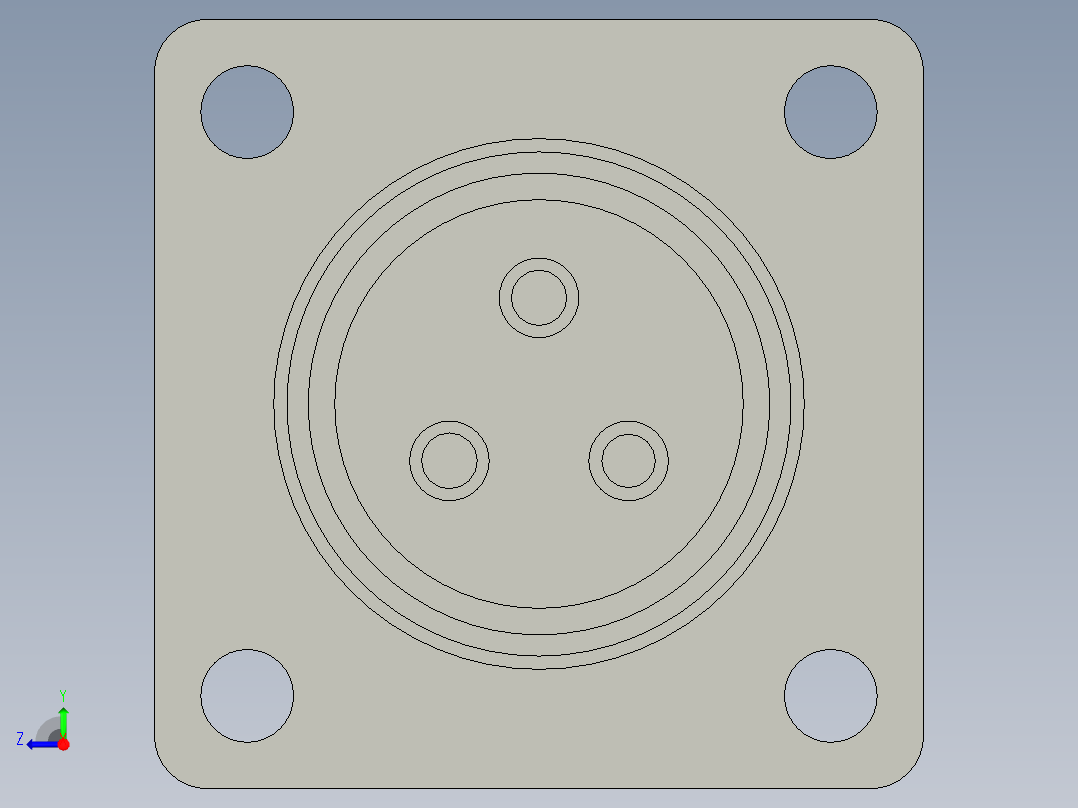 WS20J3QZ3针公母头一套额定电流25A右视图