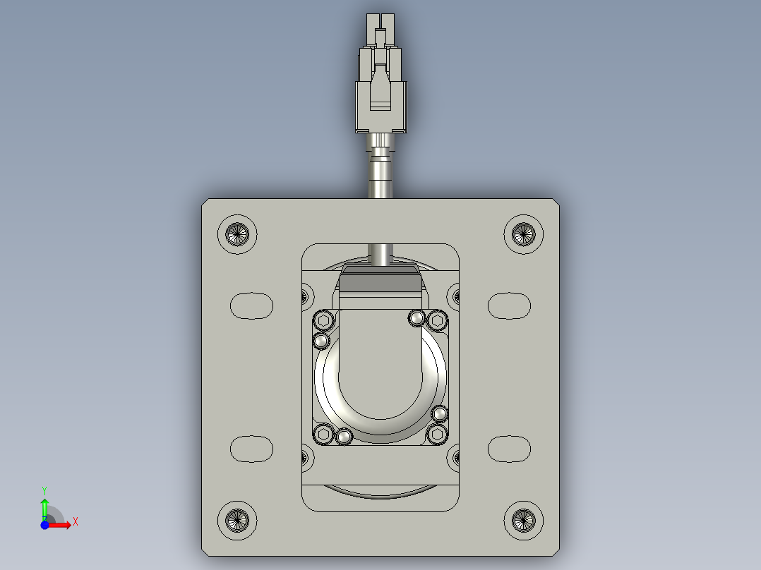 中节标识定位组件前视图