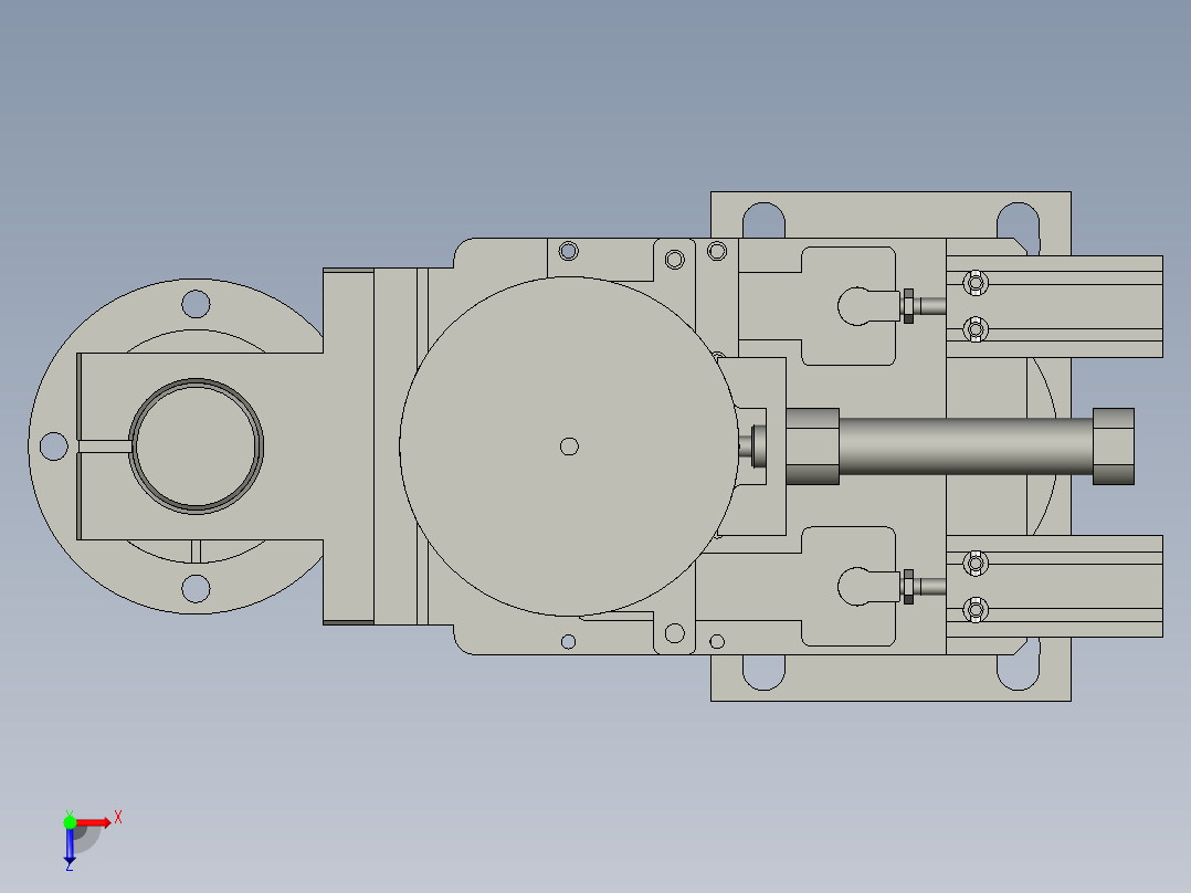 4波球下料机构俯视图