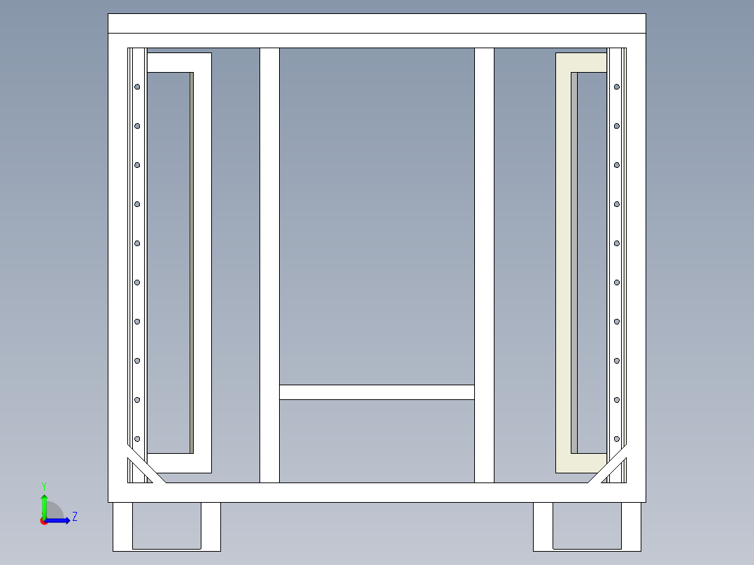 GOLF A6天窗料架左视图