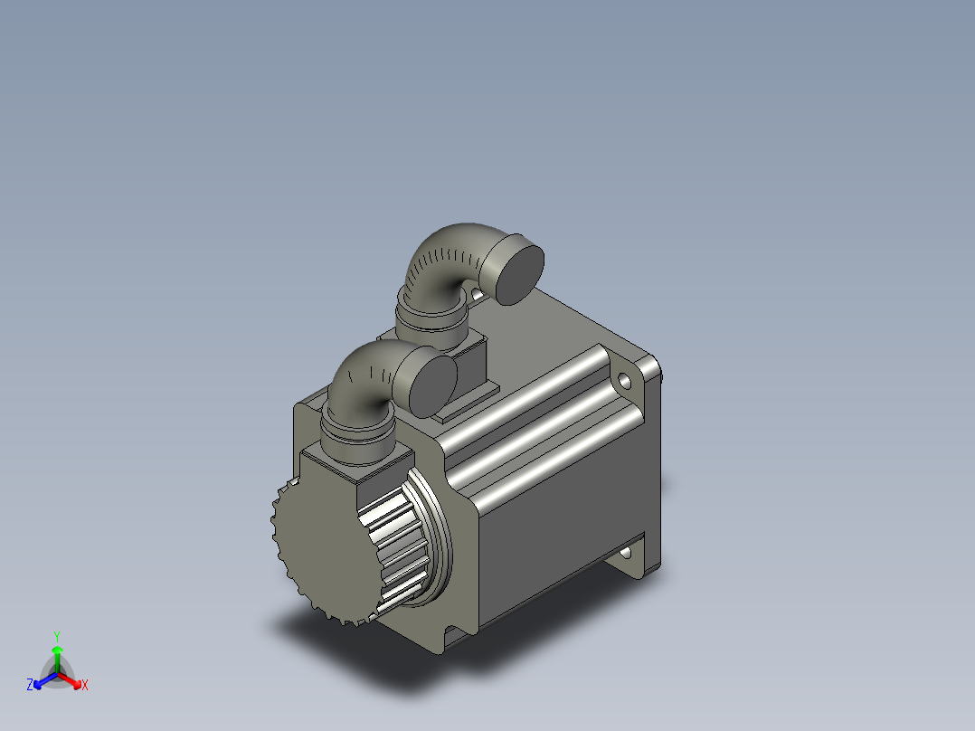 台达15KW电机正等轴测图