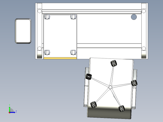 单人办公桌左视缩略图