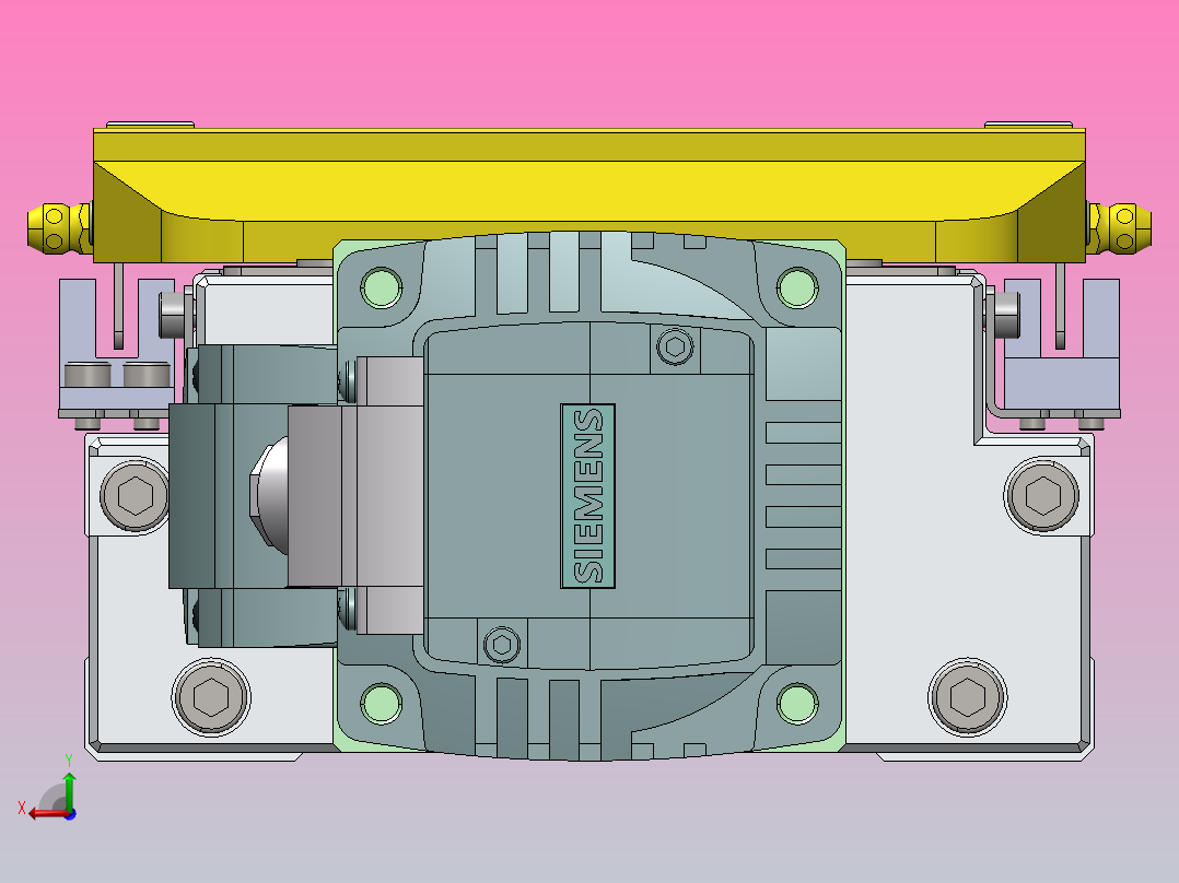 内嵌式螺杆 GTH12-400W伺服[GTH12-L20-350-BC-S400W-C2-N]丝杆滑台模组西门子马达后视图