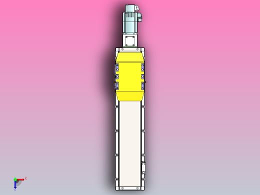 内嵌式螺杆 GTH12-400W伺服[GTH12-L20-350-BC-S400W-C2-N]丝杆滑台模组西门子马达俯视缩略图