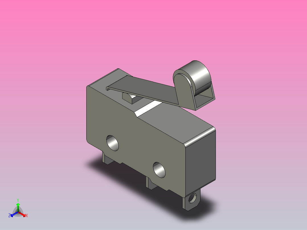 微型限位开关主视图